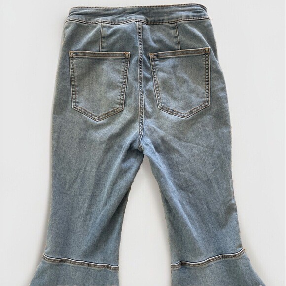 We the Free Jeans Womens 26 Blue Extreme Flare Bell-Bottoms‎ Float on Wide - Picture 4 of 10